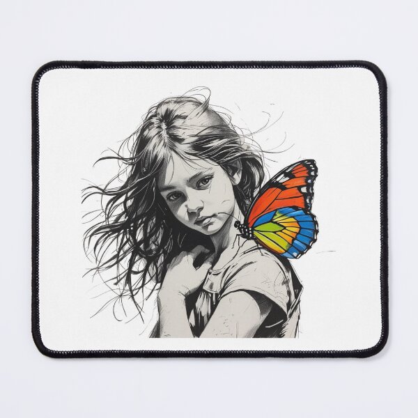 Item preview, Girl Holding a Colorful Butterfly 4 designed and sold by AlinaSCorner.
