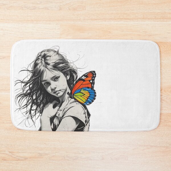Item preview, Girl Holding a Colorful Butterfly 4 designed and sold by AlinaSCorner.