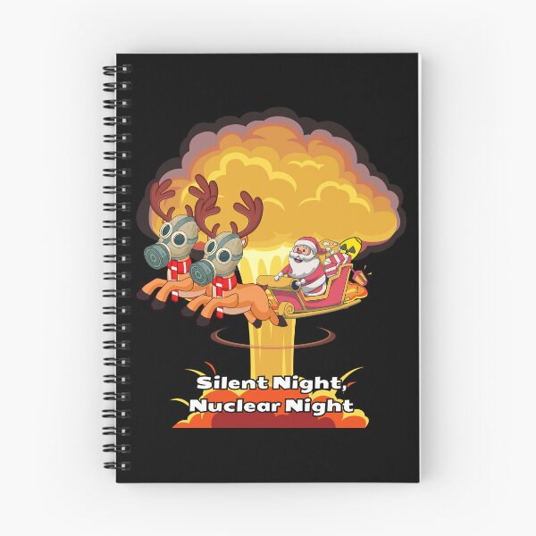 Item preview, Silent Night, Nuclear Night – Dark Humor Christmas Design with Santa, Reindeer and Atomic Explosion designed and sold by UTkiKK.