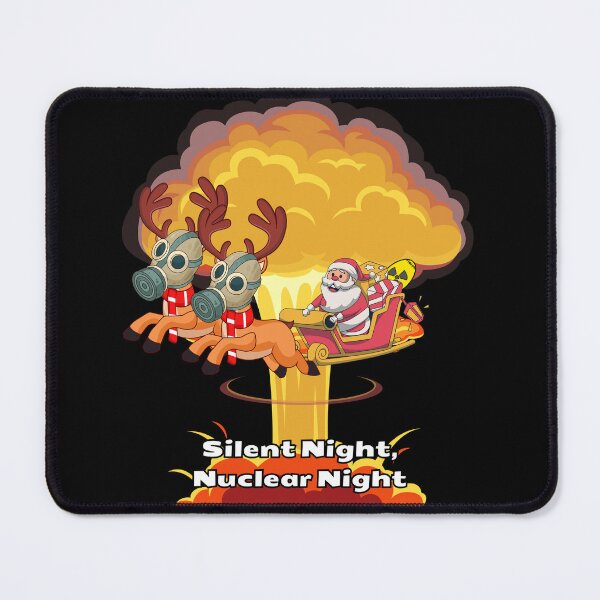 Item preview, Silent Night, Nuclear Night – Dark Humor Christmas Design with Santa, Reindeer and Atomic Explosion designed and sold by UTkiKK.