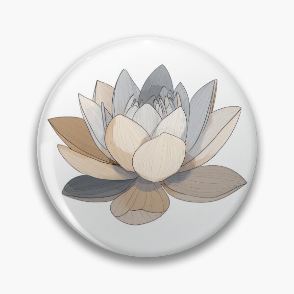 Item preview, Minimalist Lotus Flower | Neutral Botanical Art Print designed and sold by T-pocket.