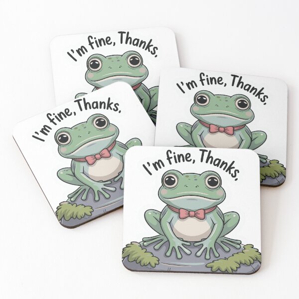Item preview, I’m Fine Thanks – Sad Frog in a Bow Tie designed and sold by graphicPen.
