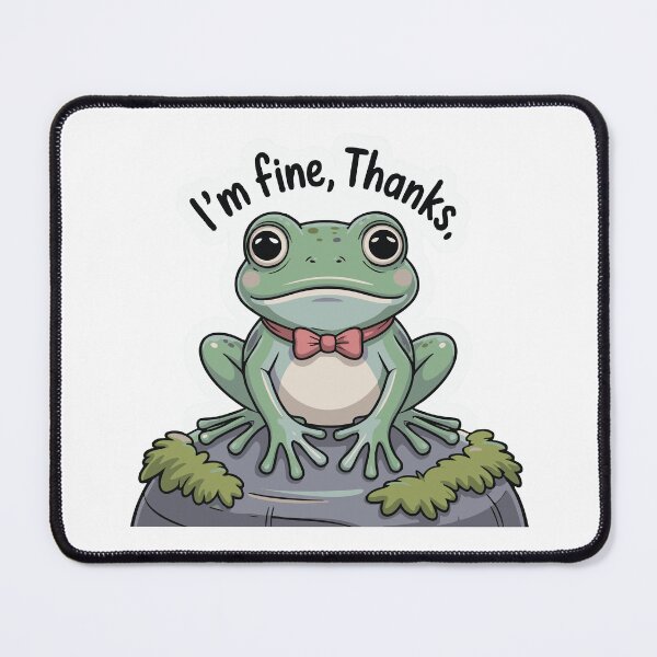 Item preview, I’m Fine Thanks – Sad Frog in a Bow Tie designed and sold by graphicPen.