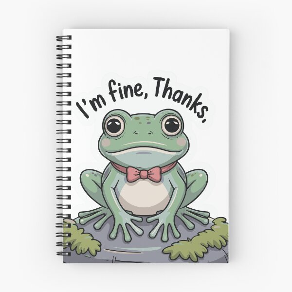 Item preview, I’m Fine Thanks – Sad Frog in a Bow Tie designed and sold by graphicPen.
