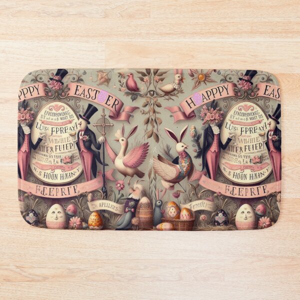 Item preview,  Whimsical Victorian Easter Card with Anthropomorphic Egg Characters and Spring Animals designed and sold by freackly.