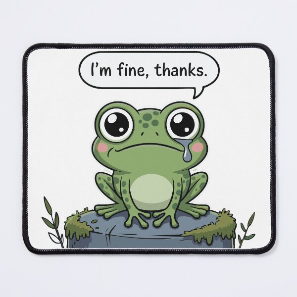 Item preview, I’m Fine Thanks – Sad Frog in a Bow Tie designed and sold by graphicPen.