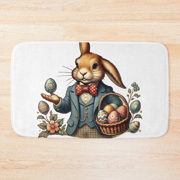Item preview,  Elegant Victorian Easter Bunny in Formal Attire with Decorated Eggs designed and sold by freackly.
