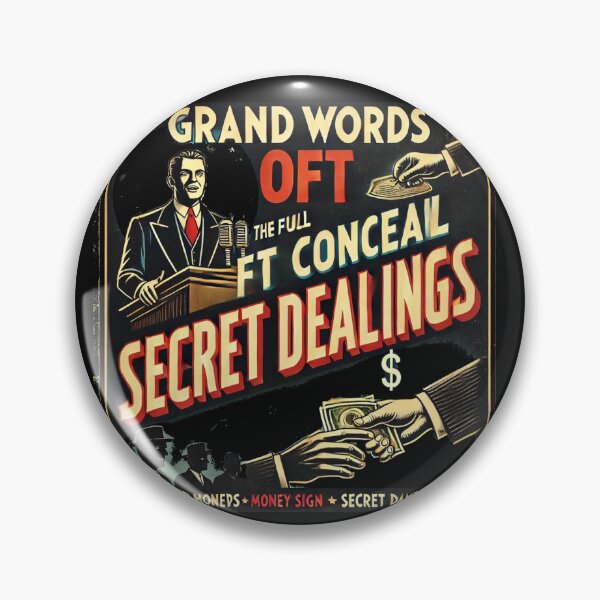 Item preview,  Vintage 1950s Style Propaganda Poster About Secret Government Dealings designed and sold by freackly.