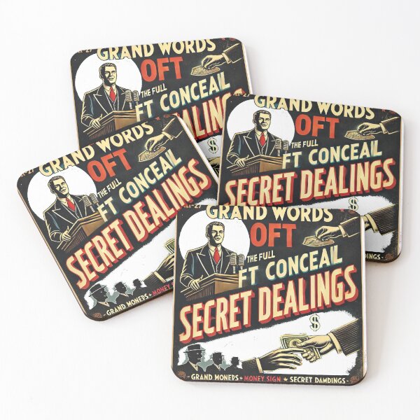 Item preview,  Vintage 1950s Style Propaganda Poster About Secret Government Dealings designed and sold by freackly.