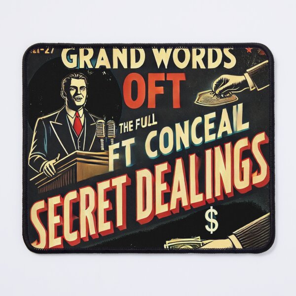 Item preview, Vintage 1950s Style Propaganda Poster About Secret Government Dealings designed and sold by freackly.