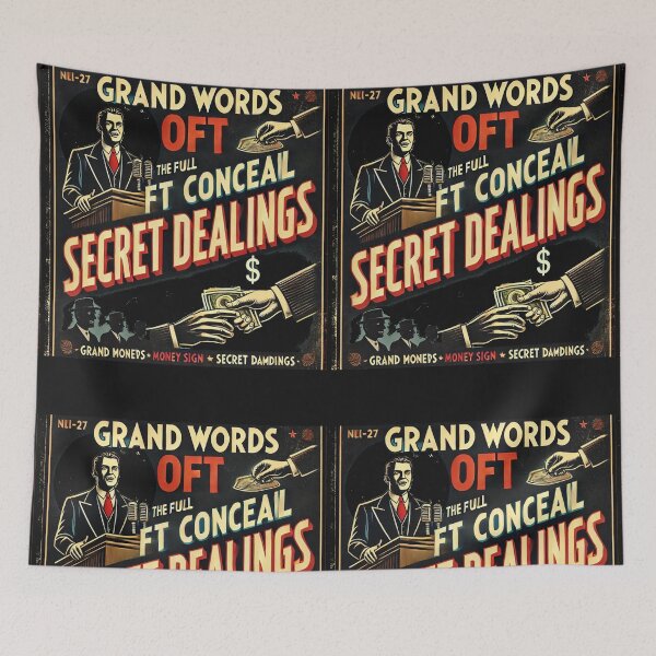 Item preview,  Vintage 1950s Style Propaganda Poster About Secret Government Dealings designed and sold by freackly.