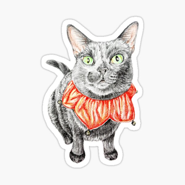 Item preview, Chat effrayé designed and sold by CateCameron-art.