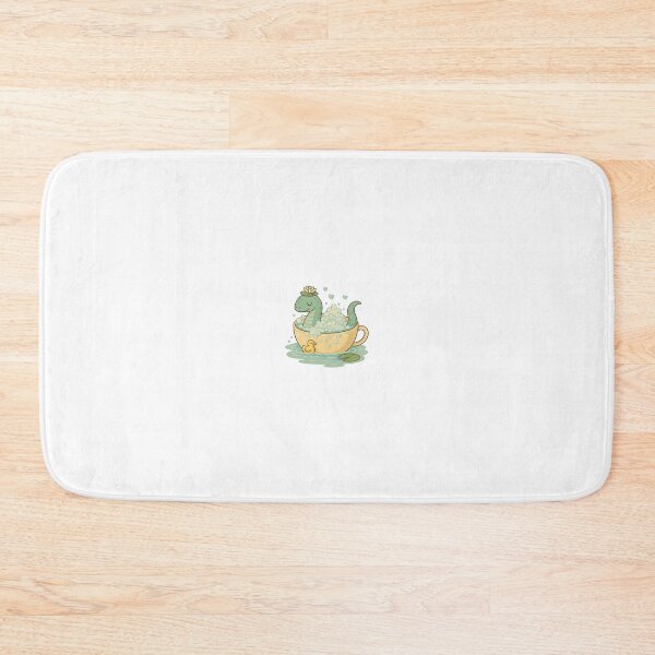 Item preview, Nessie & Tea Time – Cozy Cryptid in Bubble Bath Lake Scene designed and sold by SheepyDaily.