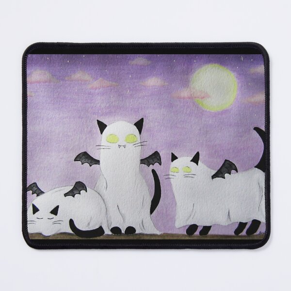 Item preview, Bat Cat Ghosts on Halloween designed and sold by sarahsophieartistry.