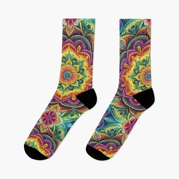 Item preview, Vibrant Mandala with Psychedelic Color Patterns designed and sold by HLPsychDesigns.