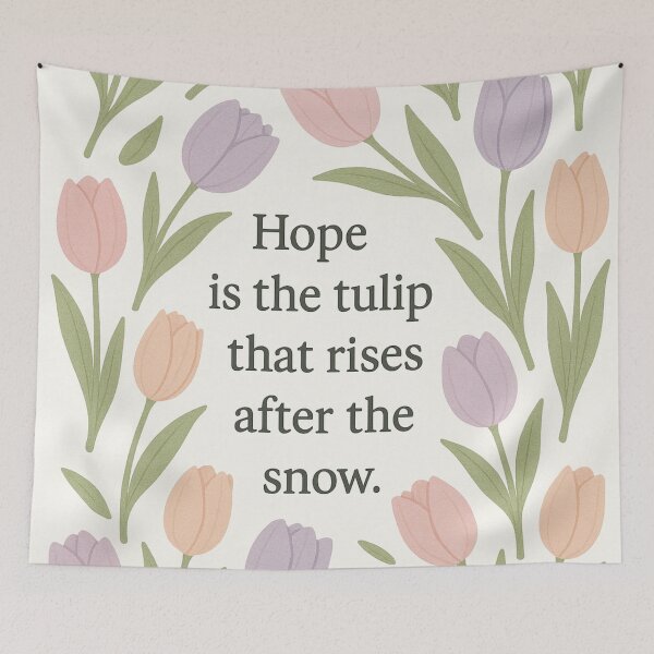 Item preview, Hope is the tulip that rises after the snow designed and sold by QCena.