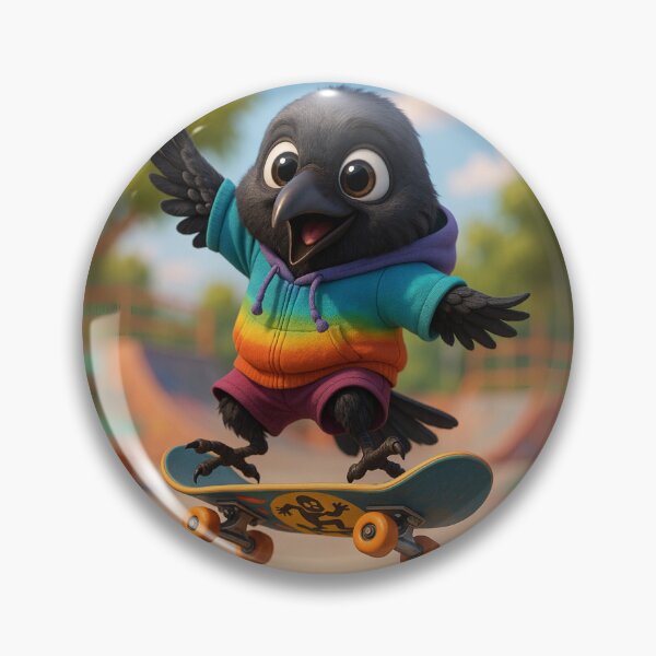 Item preview, Skater Common Raven designed and sold by Sillytoe.