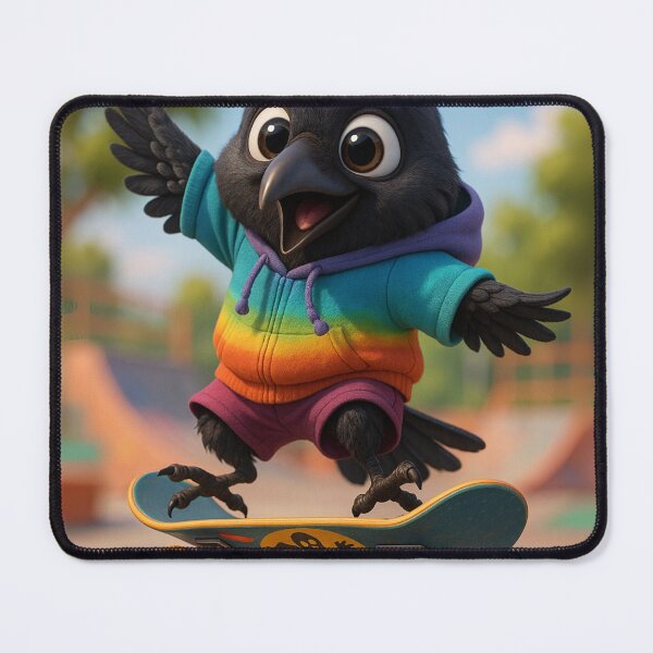 Item preview, Skater Common Raven designed and sold by Sillytoe.