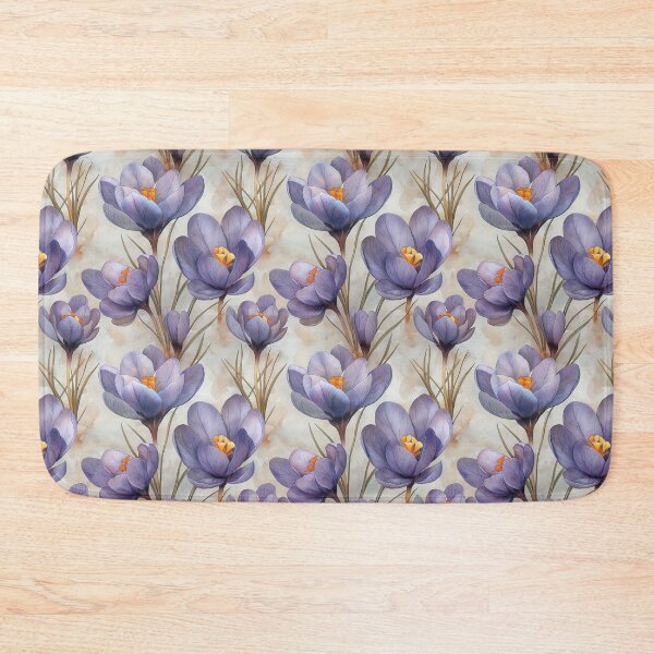 Item preview, watercolor-painted crocus flowers in lavender and violet tones designed and sold by Ekalininart.