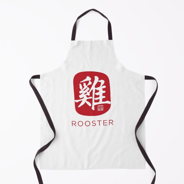 Item preview, Rooster 雞 - Chinese Zodiac Calligraphy Character with English (Red on White) designed and sold by STUDIO-72.