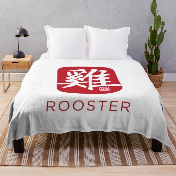 Item preview, Rooster 雞 - Chinese Zodiac Calligraphy Character with English (Red on White) designed and sold by STUDIO-72.