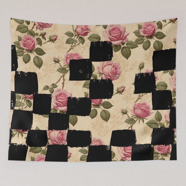 Item preview, Vintage Rose Checker Pattern designed and sold by JJLosh.