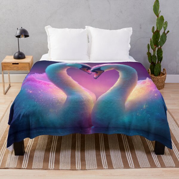 Item preview, Ethereal Love – Swans in a Heart of Light designed and sold by VisionaryVeils.