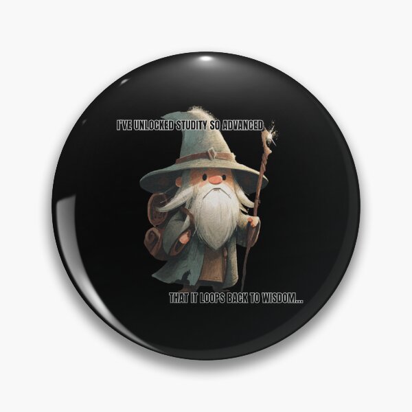 Item preview, Wise Wizard Meme – Looped Back to Wisdom Funny Fantasy Quote designed and sold by MomentumbyOla.