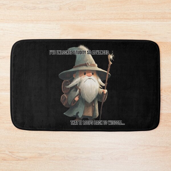 Item preview, Wise Wizard Meme – Looped Back to Wisdom Funny Fantasy Quote designed and sold by MomentumbyOla.
