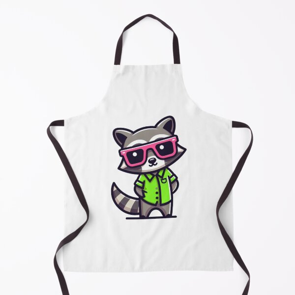 Item preview, Sly Cartoon Raccoon in Lime Shirt and Pink Shades – Urban Cool Mischief designed and sold by Confuzz1ed.