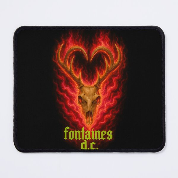 Item preview, Fontaines D.C Flaming Stag Skull designed and sold by jackjoe1708.