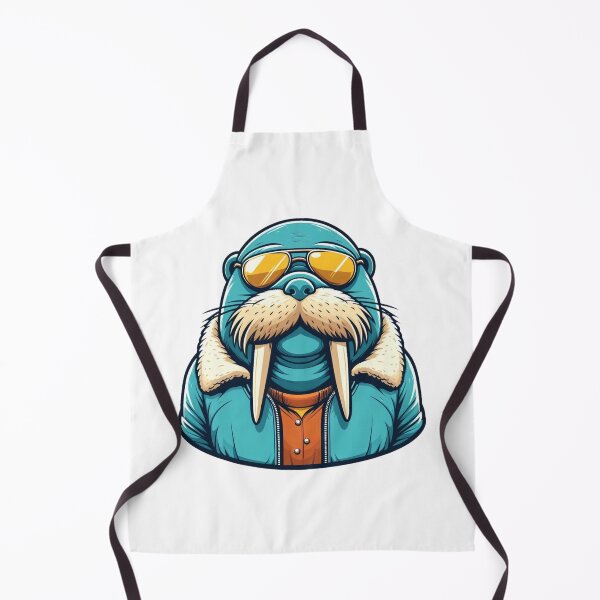 Item preview, Stylish Cartoon Walrus in Bomber Jacket and Yellow Aviators – Arctic Cool Icon designed and sold by Confuzz1ed.