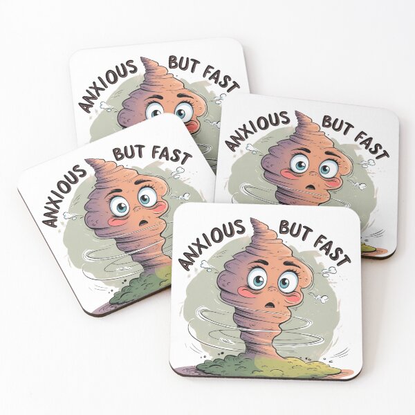 Item preview, Anxious But Fast – Funny Tornado Cartoon designed and sold by TheTeeSpark.