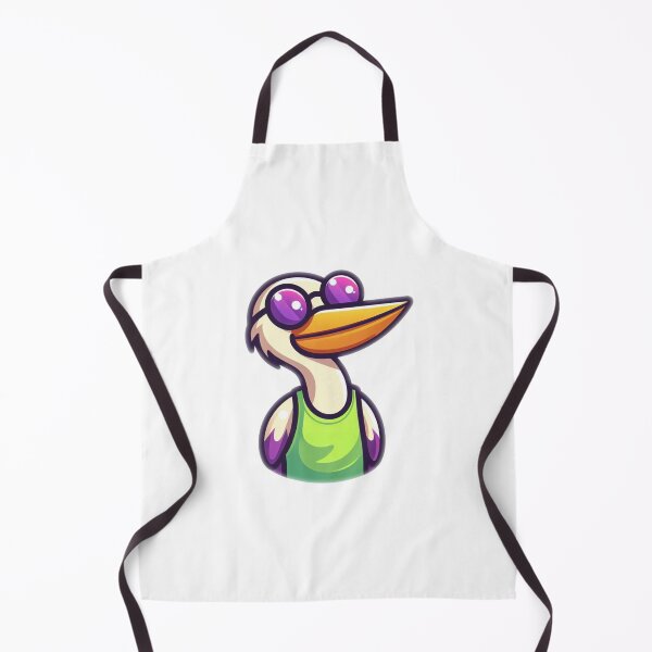 Item preview, Confident Cartoon Pelican in Green Tank and Purple Shades – Coastal Cool Style designed and sold by Confuzz1ed.