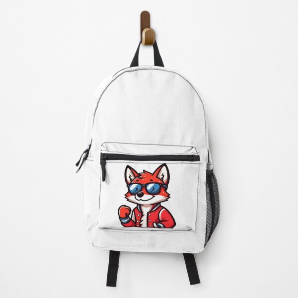 Item preview, Cocky Cartoon Fox in Varsity Jacket and Blue Shades – Classic Cool Confidence designed and sold by Confuzz1ed.