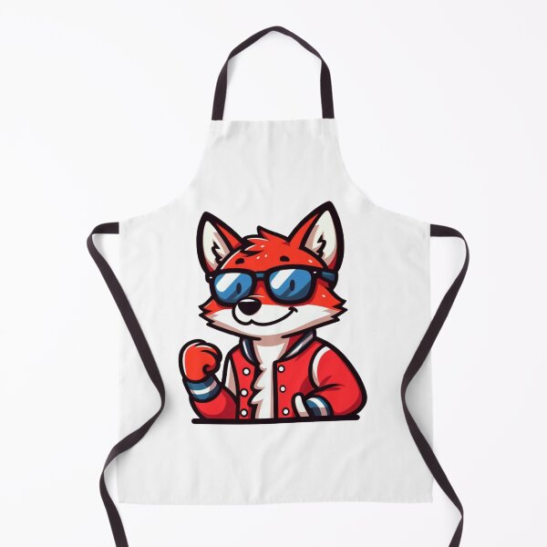 Item preview, Cocky Cartoon Fox in Varsity Jacket and Blue Shades – Classic Cool Confidence designed and sold by Confuzz1ed.