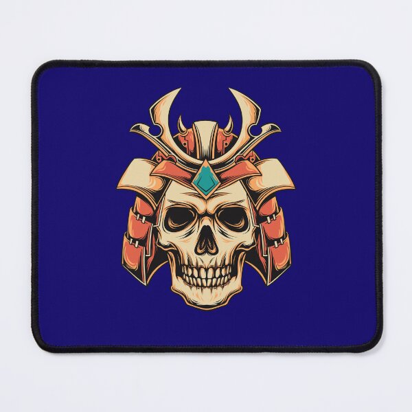 Item preview, Samurai skull 2 with helmet oriental mythology designed and sold by Joncasmiart.