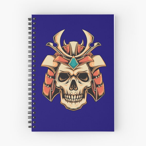 Item preview, Samurai skull 2 with helmet oriental mythology designed and sold by Joncasmiart.