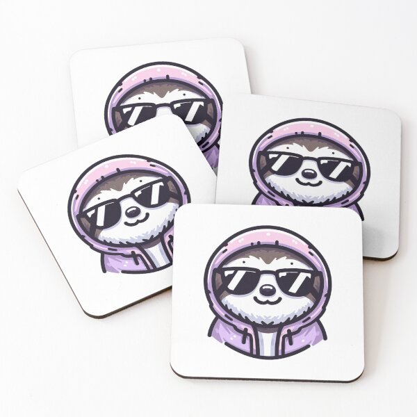 Item preview, Chill Cartoon Sloth in Windbreaker and Shades – Effortlessly Cool Vibe designed and sold by Confuzz1ed.