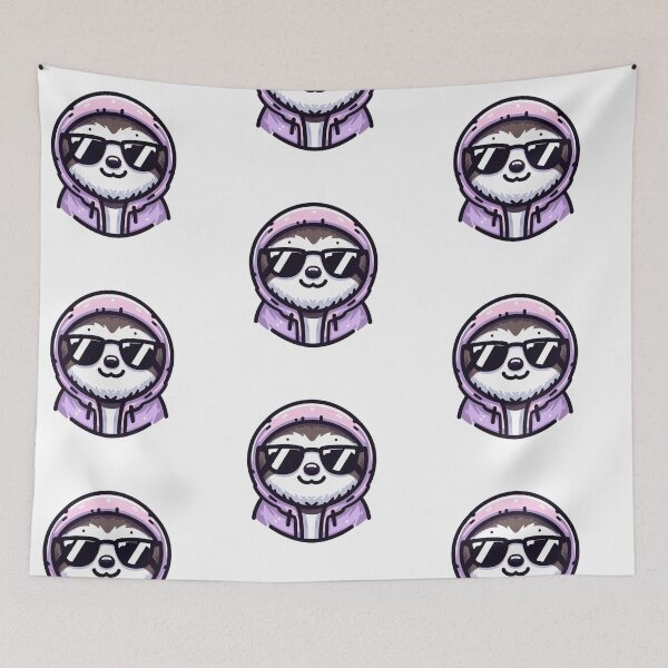 Item preview, Chill Cartoon Sloth in Windbreaker and Shades – Effortlessly Cool Vibe designed and sold by Confuzz1ed.