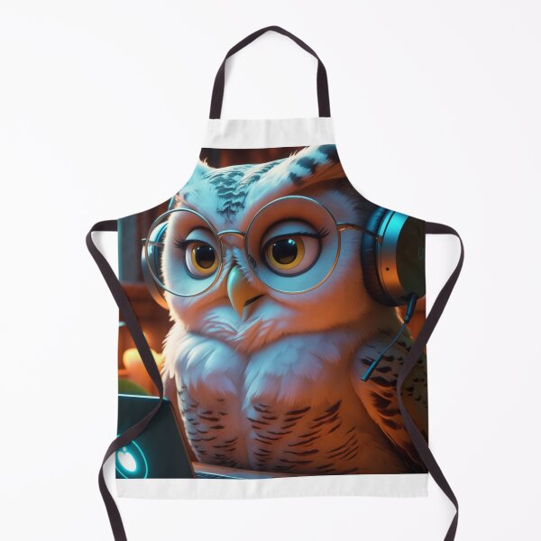 Item preview, Charming Owl with Headphones - Cozy Study Vibes designed and sold by MINSET WEAR ® – Born from Mindset, Built on Discipline..