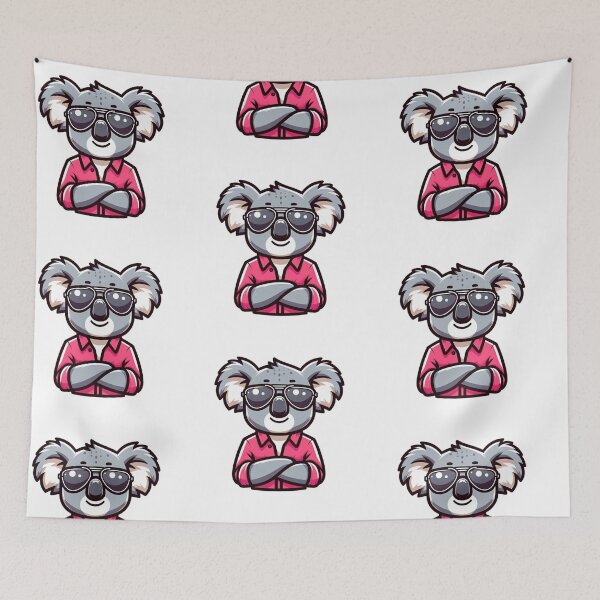 Item preview, Relaxed Cartoon Koala in Pink Shirt and Silver Shades – Chill Vibes Only designed and sold by Confuzz1ed.