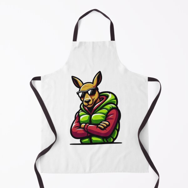 Item preview, Cartoon Kangaroo in Neon Vest and Red Shades – Bouncy Cool Vibes designed and sold by Confuzz1ed.