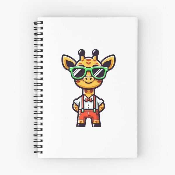 Item preview, Quirky Cartoon Giraffe in Suspenders and Lime Shades – Tall and Trendy Look designed and sold by Confuzz1ed.