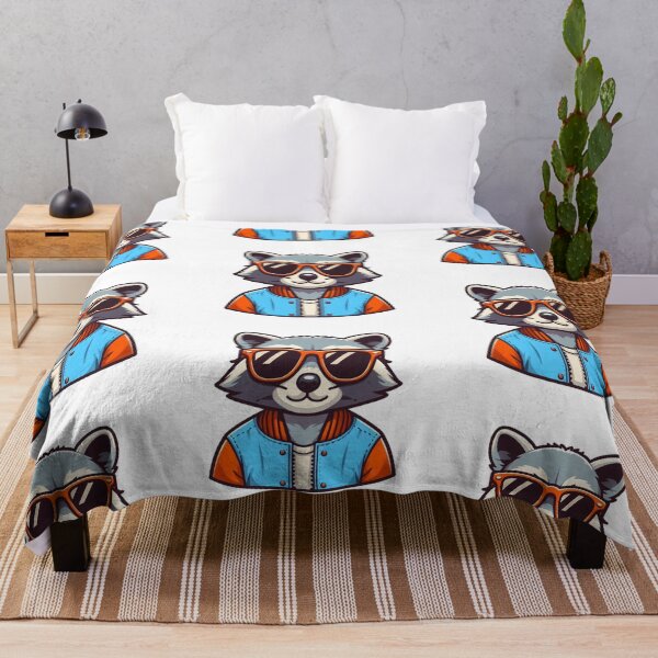 Item preview, Smirking Cartoon Raccoon in Bomber Jacket and Orange Shades – Streetwise Animal Style designed and sold by Confuzz1ed.