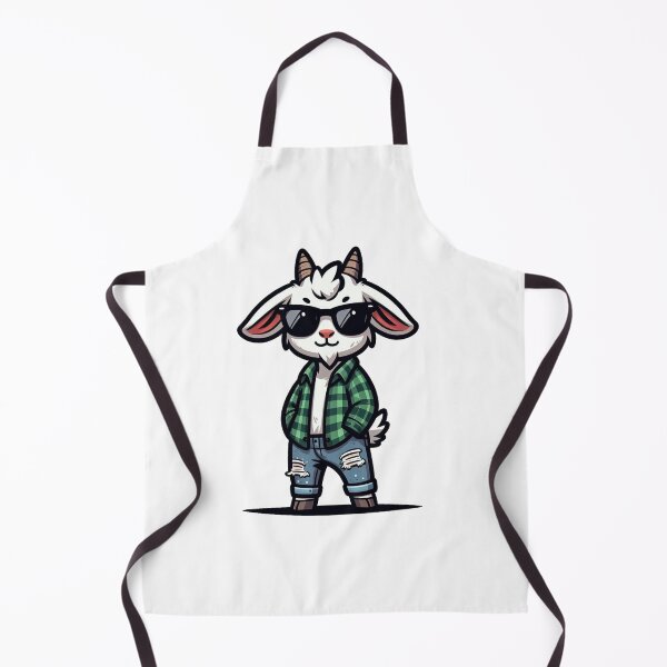 Item preview, Trendy Cartoon Goat in Flannel and Shades – Hipster Animal Vibes designed and sold by Confuzz1ed.