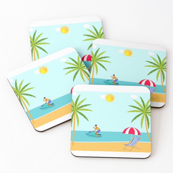 Item preview, Tropical Beach Vibes with Jet Ski Fun designed and sold by Pixelaire.