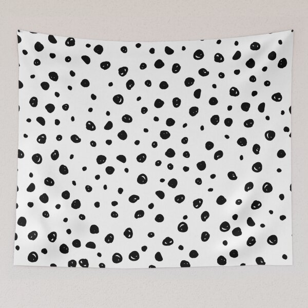 Item preview, Hand Drawn Black Spots Texture Pattern designed and sold by Farissa Designs.