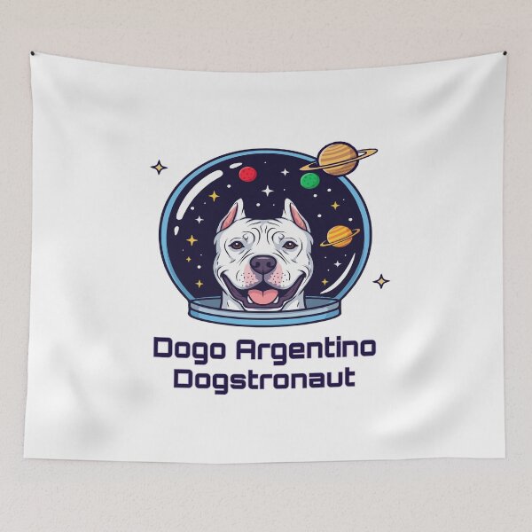 Item preview, Dogo Argentino Dogstronaut – Cute Space Dog  designed and sold by The Real Life Symphony.