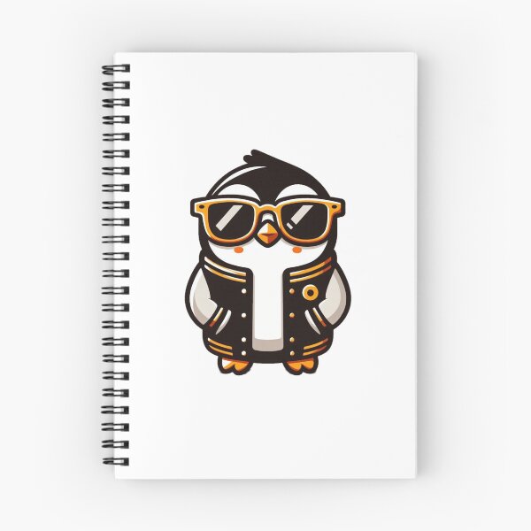 Item preview, Cool Cartoon Penguin in Varsity Jacket and Orange Shades – Confident Bird Style designed and sold by Confuzz1ed.